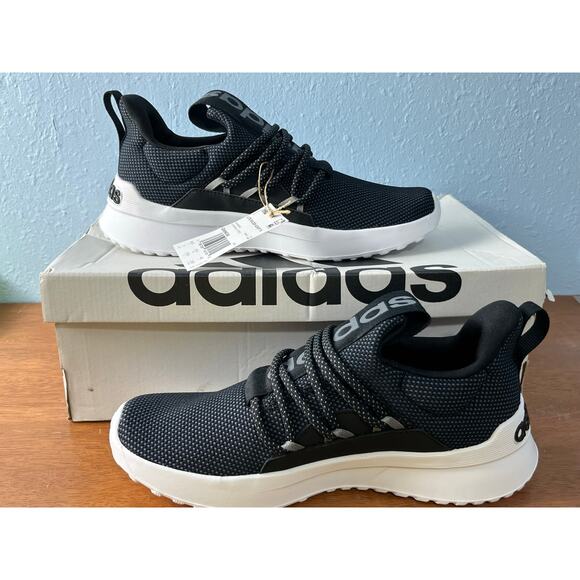 Adidas Slip On Sneakers Size 7 Lite Racer Adapt 5.0 Black & White Athletic NIB
